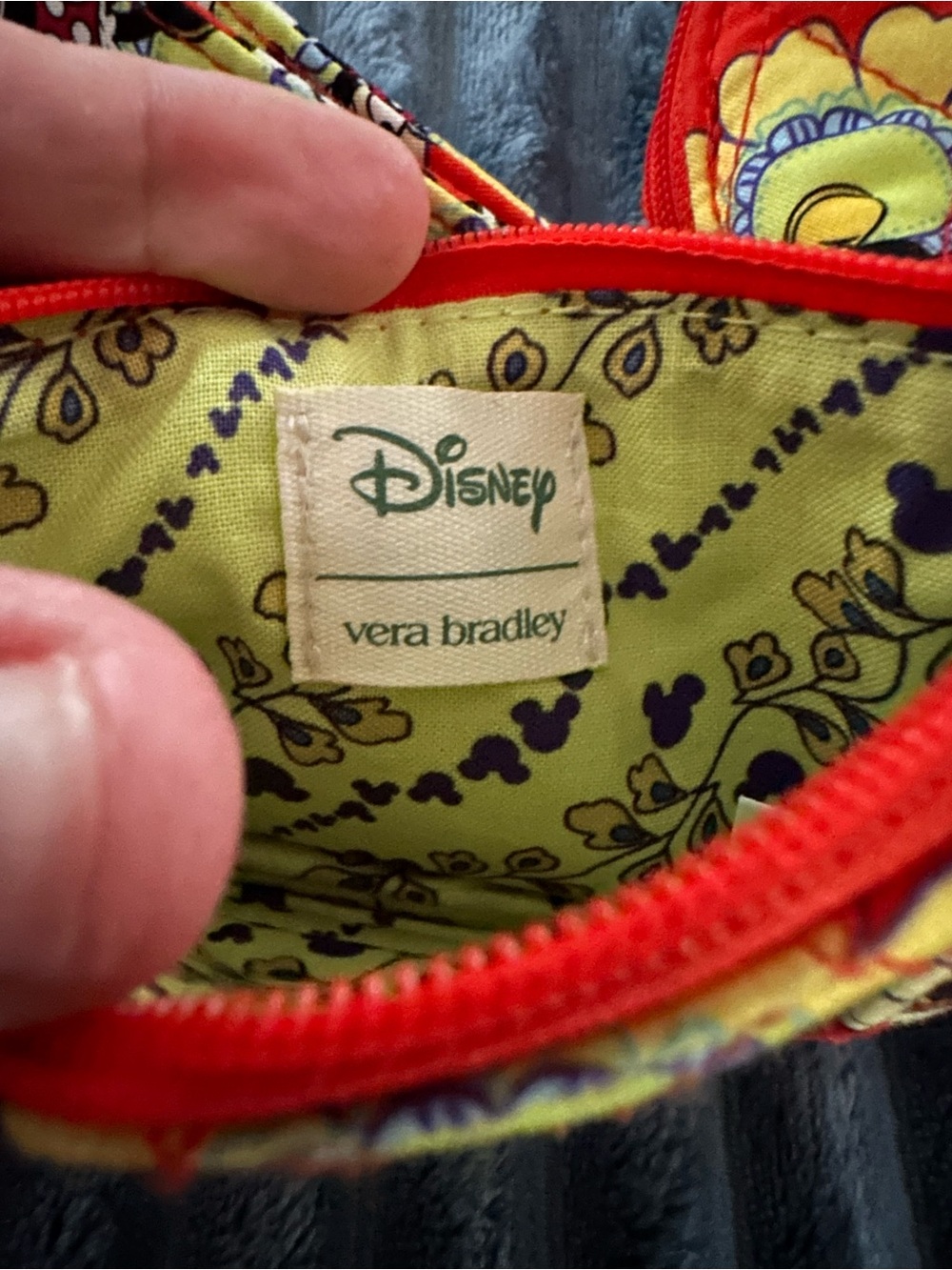Vera Bradley Red and Yellow Minnie Mouse Floral Wristlet Set - Picture 3 of 5